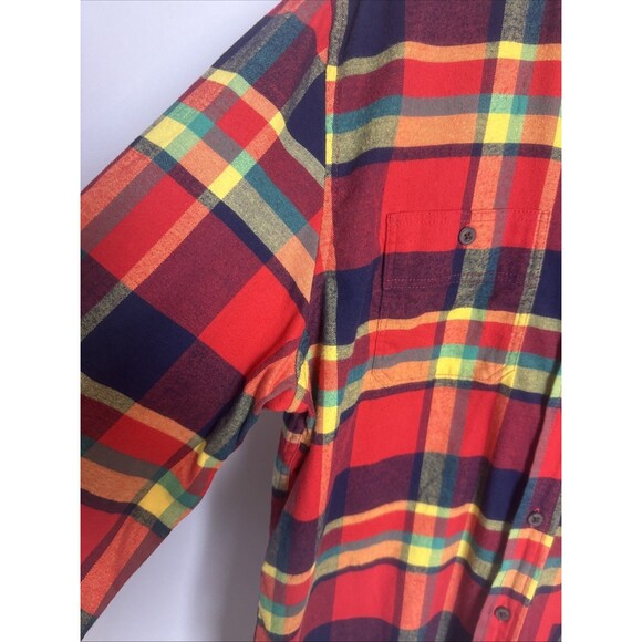 US Polo Assn Mens Flannel Shirt Med Colorful Plaid Classic Pony Logo Preppy - Picture 4 of 9